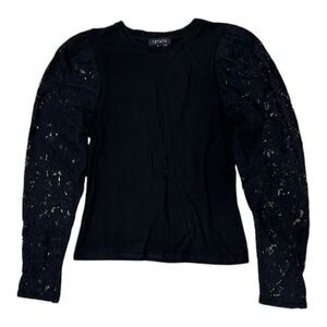1. State Rich Black Lace Sleeve Jumper S